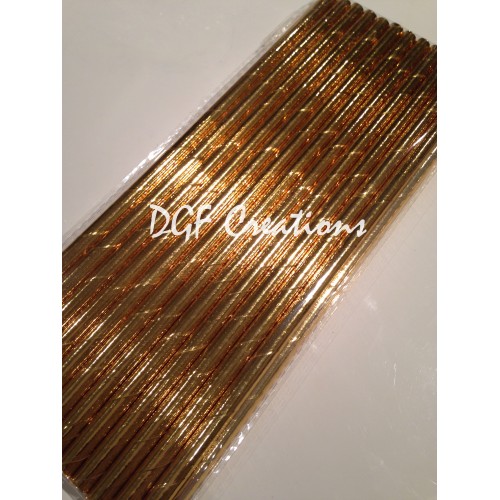 Full Color Gold Paper Straw click on image to view different color option